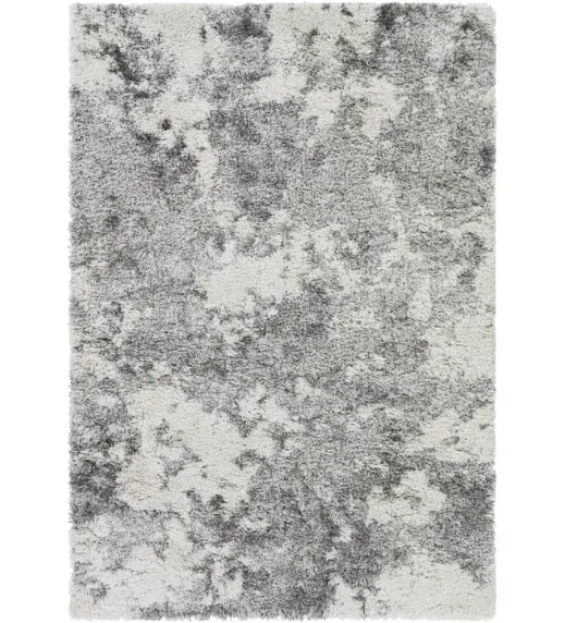 Dittman Machine Woven Abstract Shag Grey Area Rug